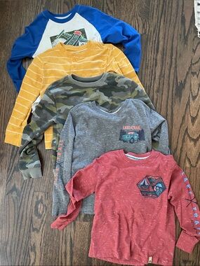 Kids Long-Sleeve Bundle - Blue, Yellow, Camouflage, Gray, Red